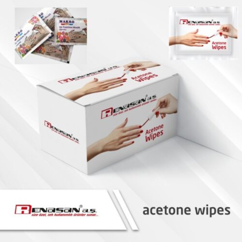 Acetone Wipes - Nail Polish Remover Wipes