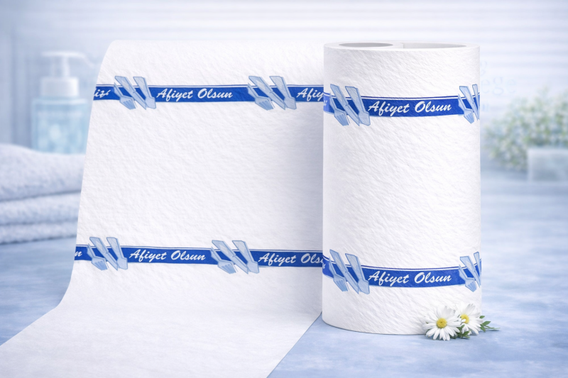 “Bon Appetir” Patterned Disposable Laminated Paper Table Cover