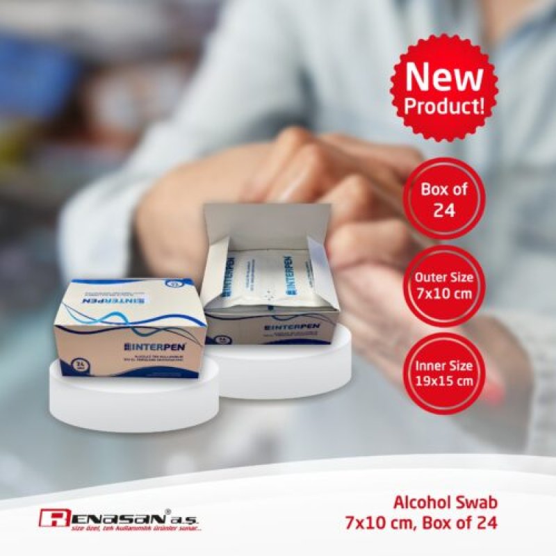 Alcohol Disinfectant Swab Wipe 7×10 – Box of 24