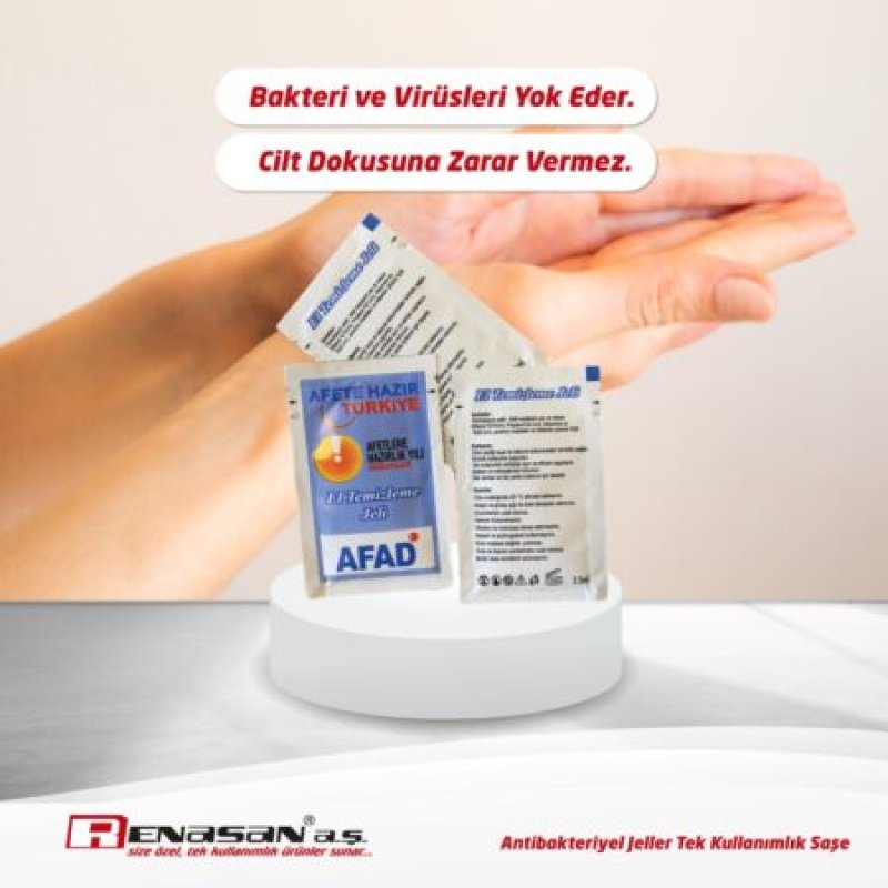 Antibakteriyel Jeller Tek Kullanımlık Saşe