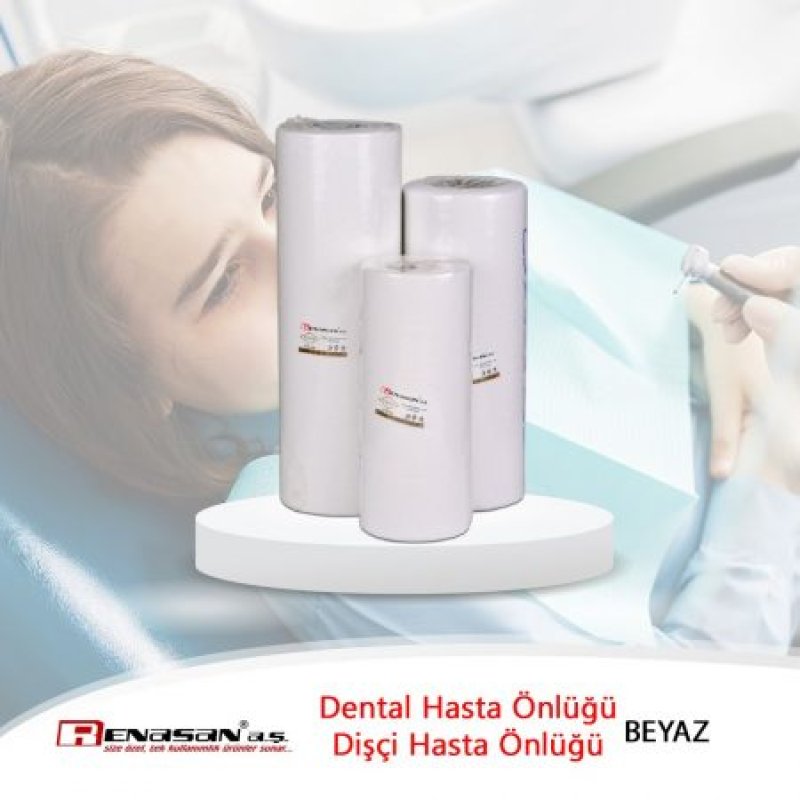 Dental Hasta Önlüğü – Dişçi Hasta Önlüğü Rulo 80’li BEYAZ (50×60 cm)