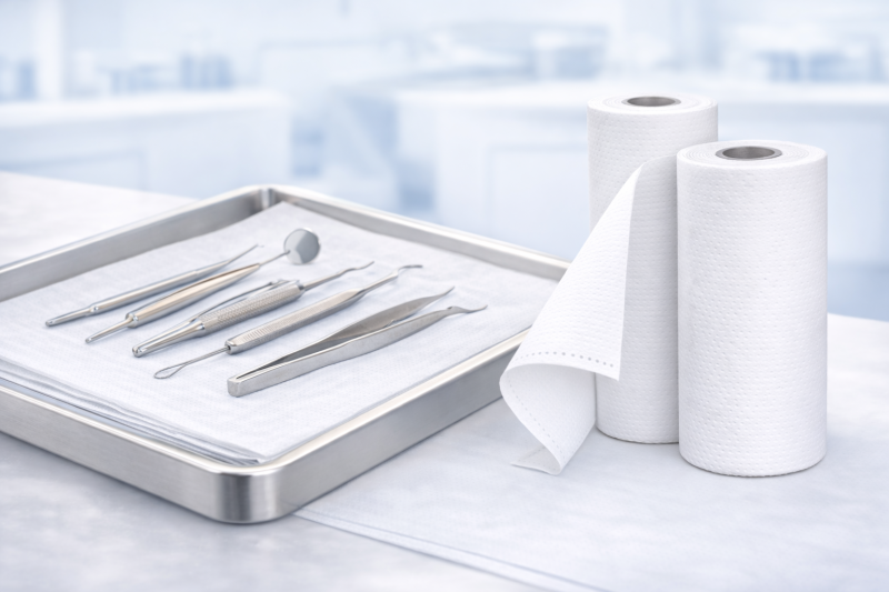 Dental Tray Cover Roll 30×40 cm WHITE (100 / 150 / 200 / 250 Sheets)