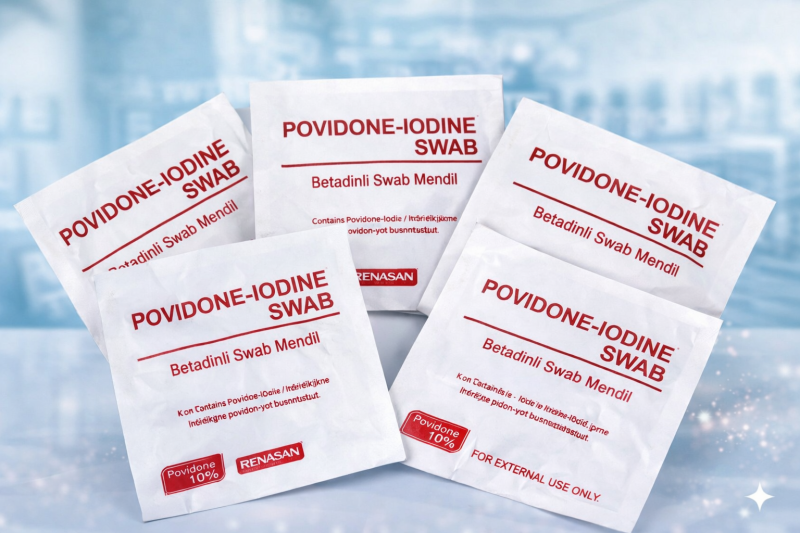 Povidon İyot Antiseptik Mendil (Betadinli Swab Mendil)