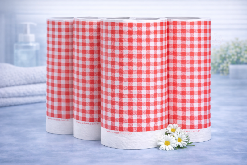 Checkered Pattern Disposable Laminated Paper Table Cover