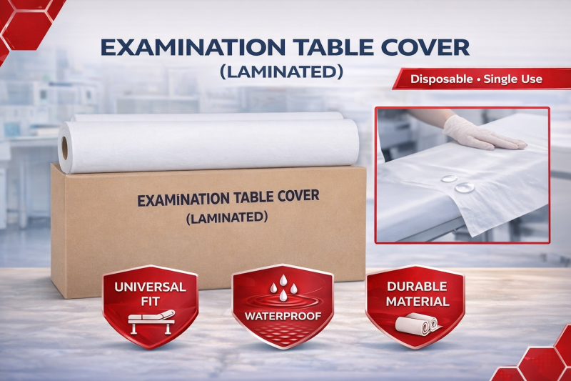 Laminated Examination Table Cover (Unprinted) – Roll Stretcher Cover (Unprinted) – 3-Ply