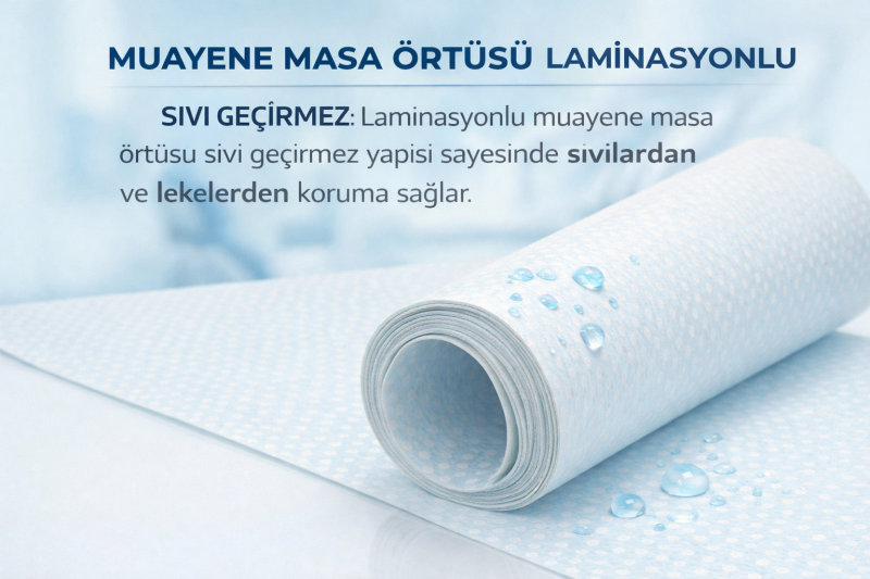 Muayene Masa Örtüsü Laminasyonlu - Rulo Sedye Örtüsü