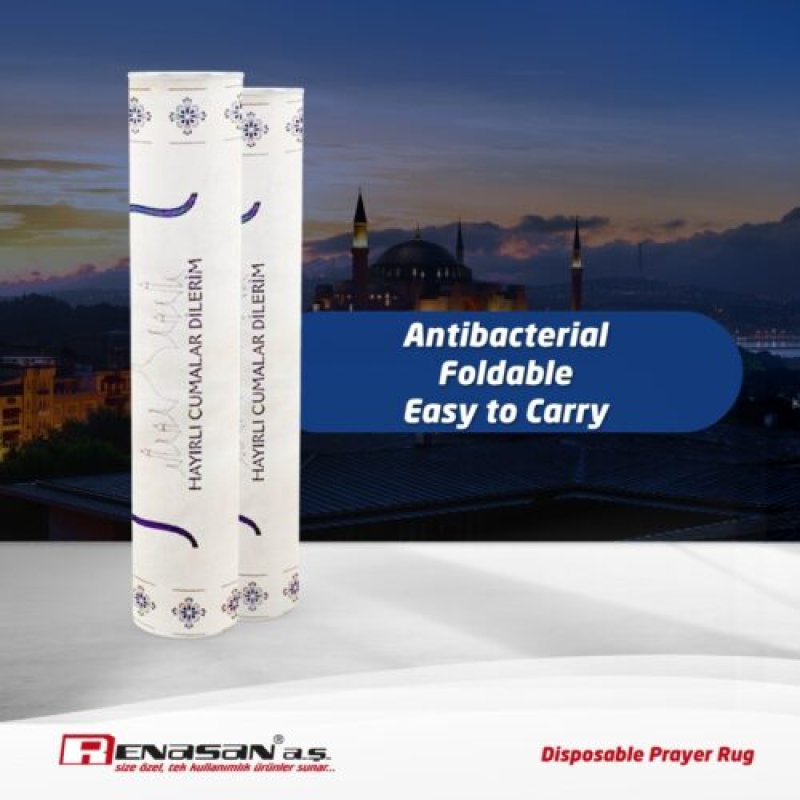 Disposable Prayer Mat Cover 50x120cm-100meter (80 Sheets)