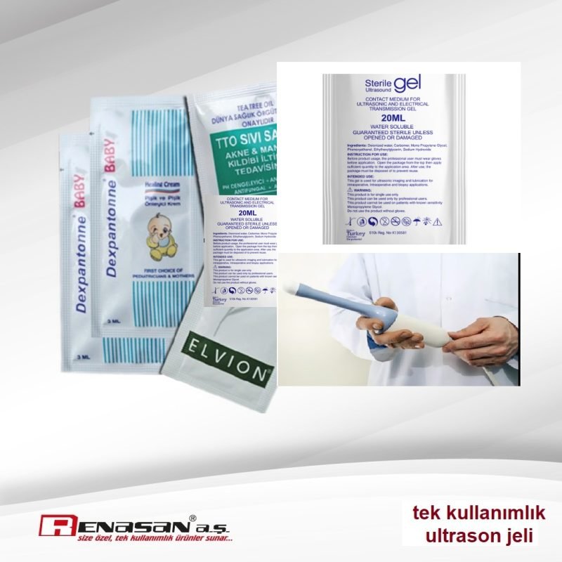 Tek Kullanımlık Ultrason Jeli-Özel Baskılı