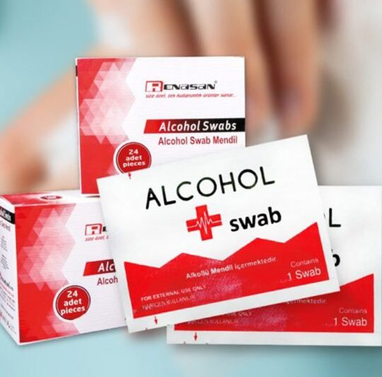 Alkollü swab mendil / Alcohol swab wipe